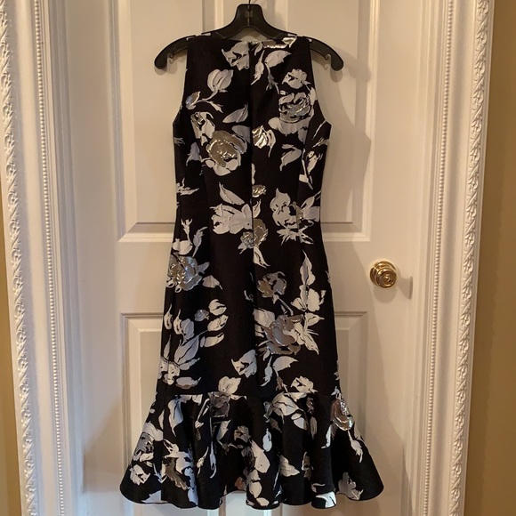 Michael Kors Collection Floral Flounce Hem Dress - Picture 5 of 6